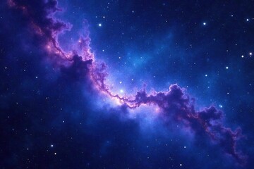 Obraz premium Subtle swirling nebula texture, deep blues & purples, serene, blue