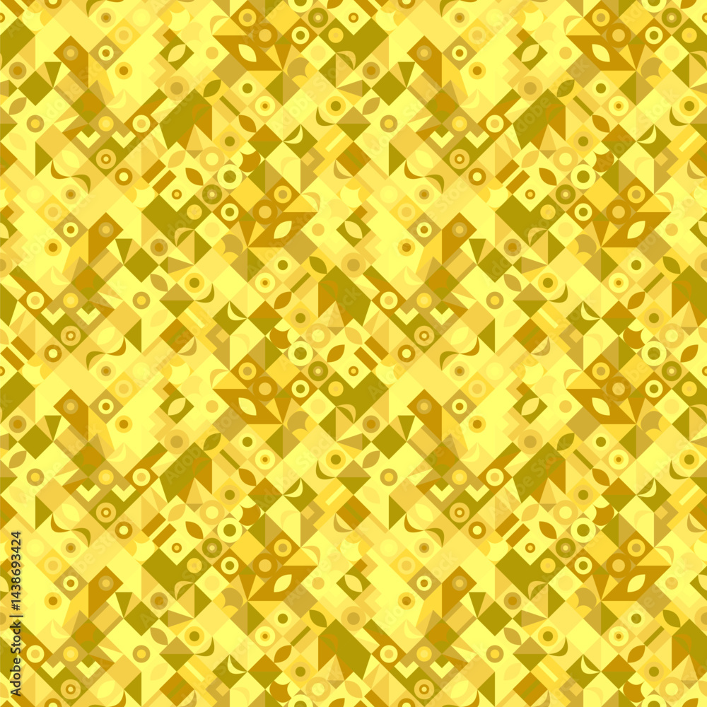 Aufkleber seamless colored geometrical mosaic pattern background design - abstract vector graphic