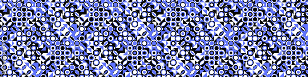 Poster horizontal abstract geometric mosaic pattern background