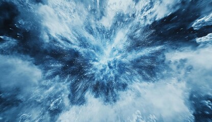 Celestial explosion of icy clouds