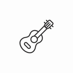 acoustic guitar icon sign vector