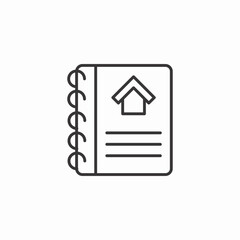 address book icon sign vector