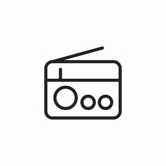 analog radio receiver icon sign vector
