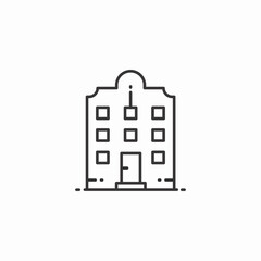 ancient building icon sign vector