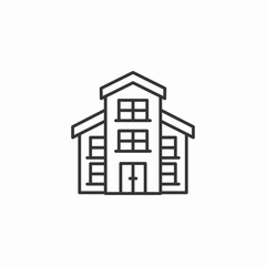 apartment building icon sign vector
