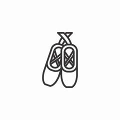 ballet shoes icon sign vector