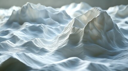 Fototapeta premium Sculpted white mountains, peaks, ridges and valleys