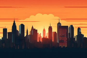 Fototapeta premium Landscape Scenery Illustration Wallpaper, Abstract Landscape Art Background