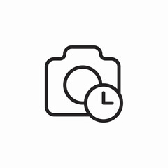 camera timer setting icon sign vector