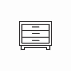 chest drawers icon sign vector
