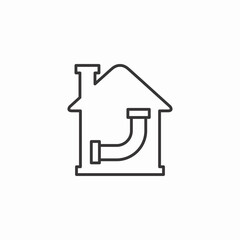 chimney house icon sign vector