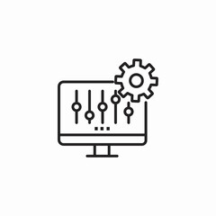 computer process management icon sign vector