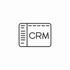 crm system icon sign vector
