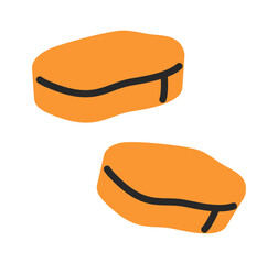 Carrot slices hand drawn vegetable