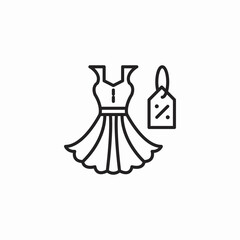 dress discount tag icon sign vector