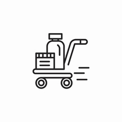 fast delivery cart icon sign vector