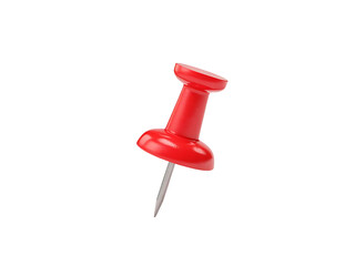 Red pin isolated on transparent background