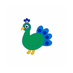Fototapeta premium Adorable Animal Vector Clipart Wildlife and Pets on White Background