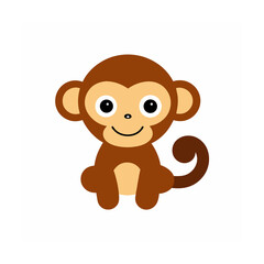 Fototapeta premium Adorable Animal Vector Clipart Wildlife and Pets on White Background