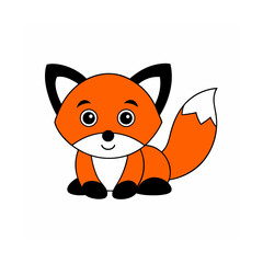 Obraz premium Adorable Animal Vector Clipart Wildlife and Pets on White Background