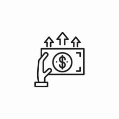 investment growth arrows icon sign vector
