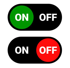 On and off switch design. Vector Illustration. 