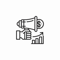 marketing promotion megaphone icon sign vector