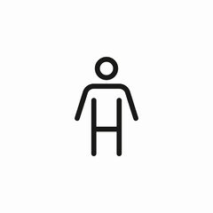 standing male form icon sign vector
