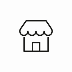 storefront awning shop icon sign vector