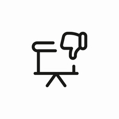 thumbs down presentation icon sign vector