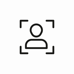 user scanning icon sign vector