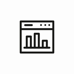website bar chart icon sign vector