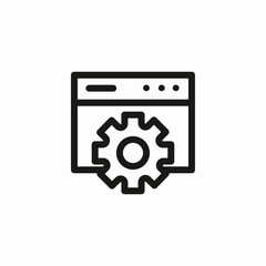 website settings cog icon sign vector