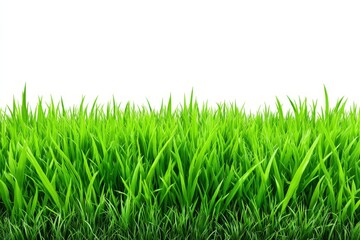 Fototapeta premium Lush Green Grass Border - Vibrant green grass texture, nature, spring, growth, freshness. Symbolizing renewal, life, purity, serenity, and hope
