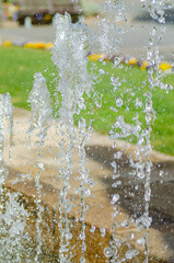 close view of splashing water pattern from a jet abstract water background with splashing effect