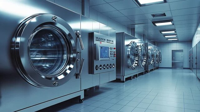 Stainless Steel Industrial Washers in Modern Facility
