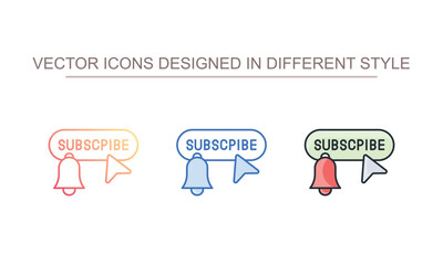 Subscribe icon design with white background stock illustration