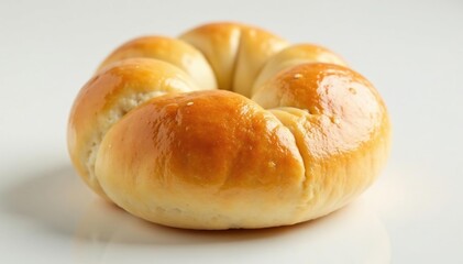 Perfectly formed round bun, smooth crust, light color, round, high resolution, snack