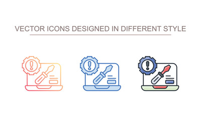 Troubleshooting icon design with white background stock illustration