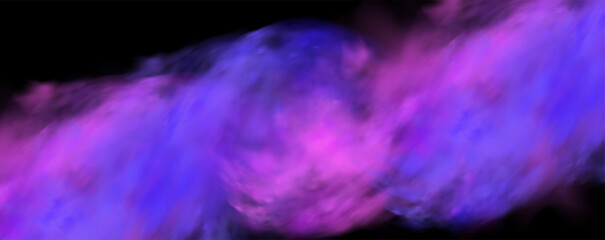 Obraz premium Atmospheric neon purple clouds.Magical fantasy smell of tobacco.Pink occult fog.Magic cigarette vapor.