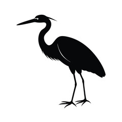 Obraz premium heron black