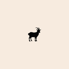 Colorful goat icon flat vector design.