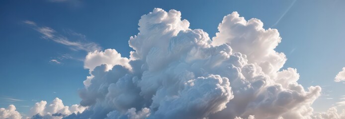 Distressed paper, vibrant blue sky, fluffy white clouds, sunlit glow ,  whimsical,  spring
