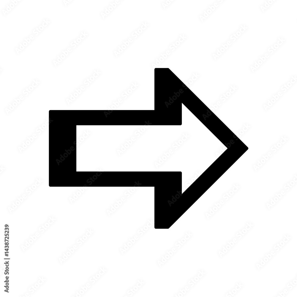 Fototapete vector isolated one single simple minimal arrow pointer symbol colorless black and white outline sil