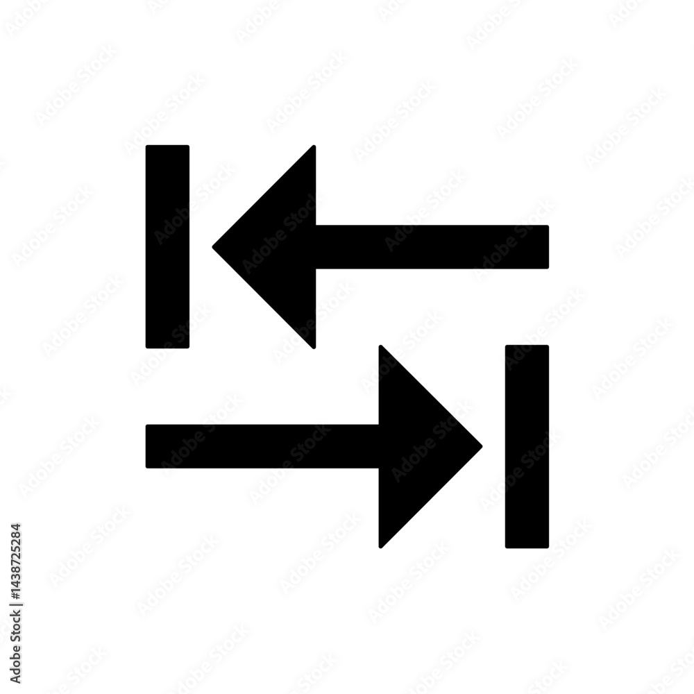 Aufkleber vector isolated two pair simple minimal arrows pointer symbol colorless black and white outline silh