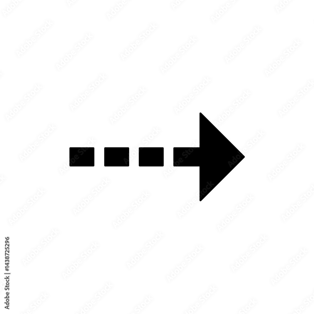 Poster vector isolated one single simple minimal arrow pointer dotted symbol colorless black and white outl