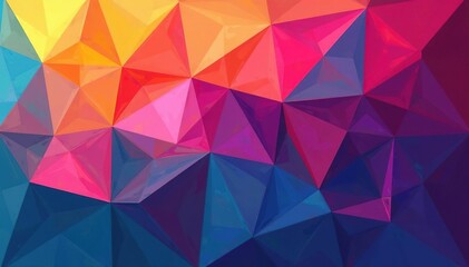 Geometric shapes in various colors interlock creating a mosaic, abstract, decor