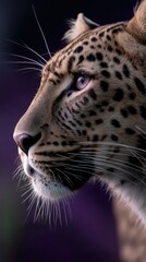 Obraz premium Leopard profile close-up