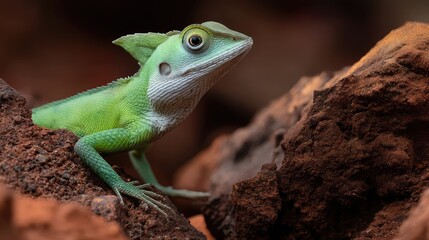 Lizard in rocky crevice