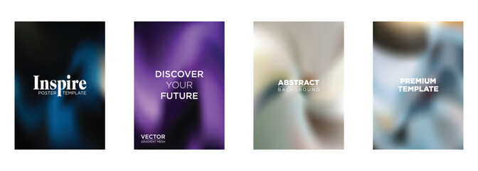 Abstract Gradient Mesh Backgrounds Premium Poster Templates
